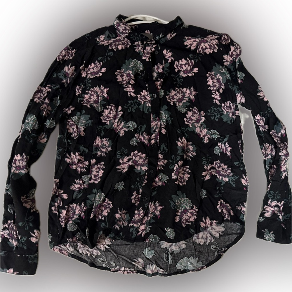 b.young lotus button up shirt - business casual dress up work - pink and black